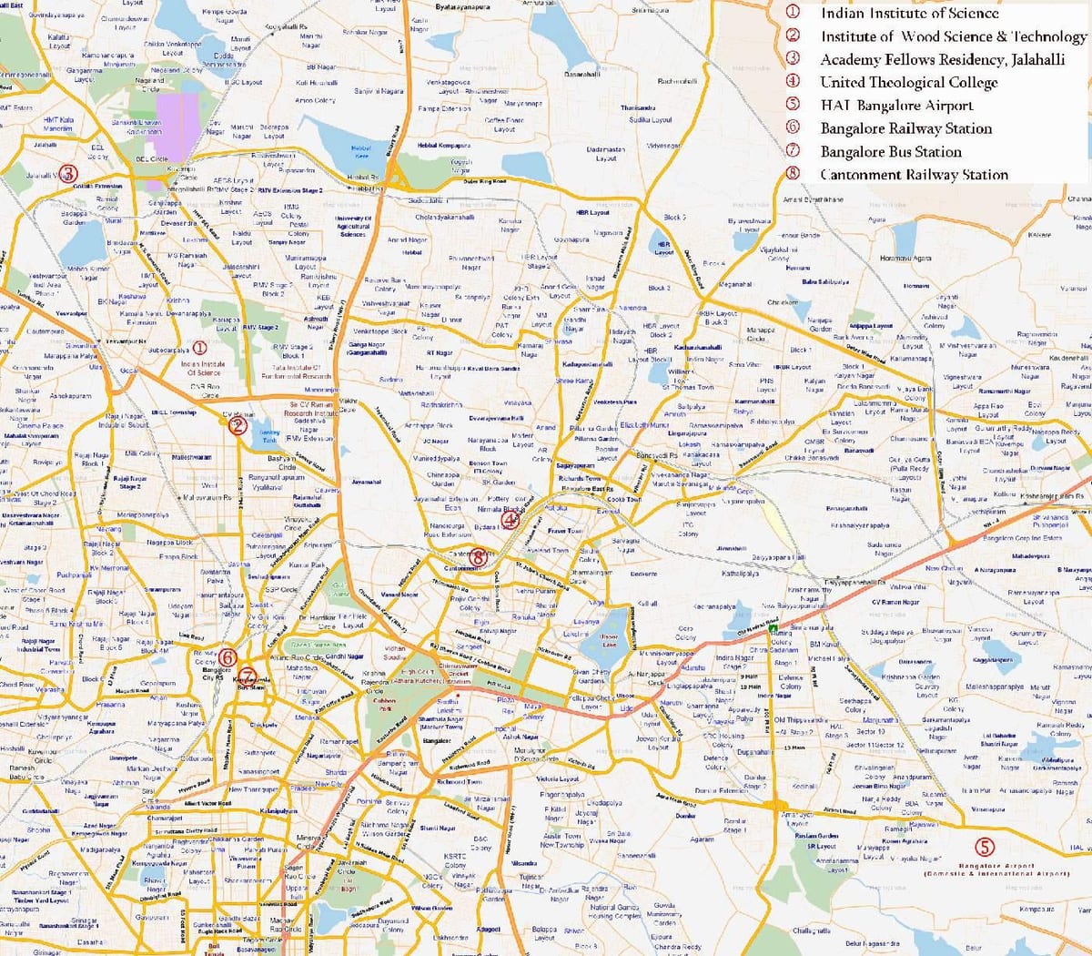 pot map Bangalore