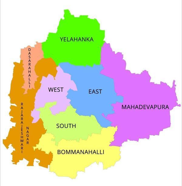 Bangalore BBMP zemljevid