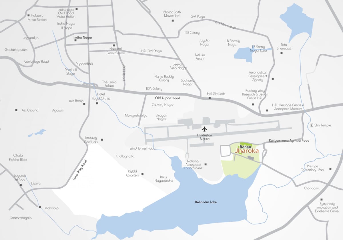 Bellandur zemljevid mesta Bangalore