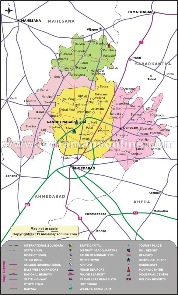 Bangalore gandhinagar zemljevid