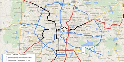 Namma metro faza 3 pot map