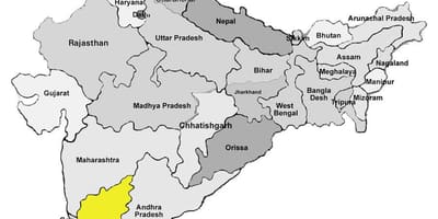 Zemljevid mesta Bangalore v indiji