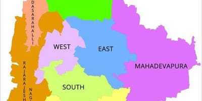 Bangalore BBMP zemljevid