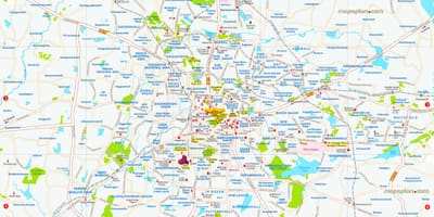 Cestni zemljevid mesta Bangalore