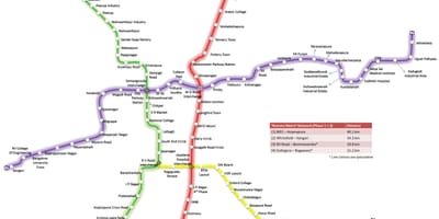 Bmrcl poti zemljevid