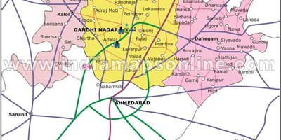Bangalore gandhinagar zemljevid