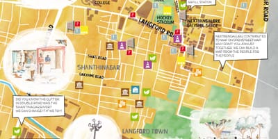 Trgovski ulici Bangalore nakupovanje zemljevid