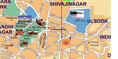 Ulsoor Bangalore zemljevid